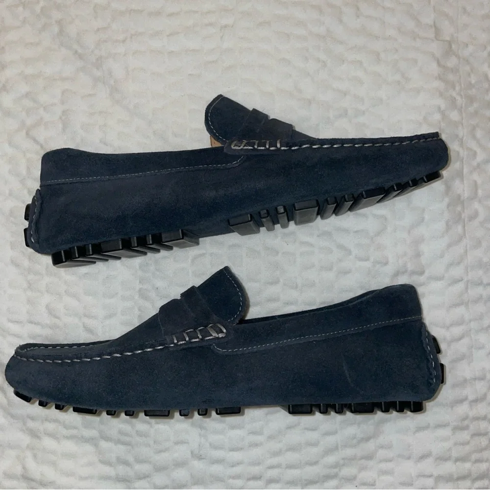 Nordstrom Men's Suede Penny Loafers Dark Navy Sz‎ 7